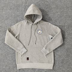 2024-25 Manchester City Grey Thailand Tracksuit Top With Hat-LH