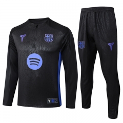 2025-2026 Barcelona Black Thailand Soccer Tracksuit(Steel Stamped)-815