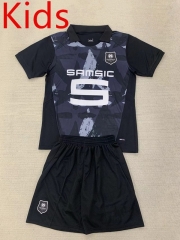 2024-2025 Stade Rennais 2nd Away Black Kids/Youth Soccer Uniform-AY