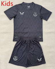 2025-26 Everton Goalkeeper Grey Kids/Youth Soccer Uniform-AY