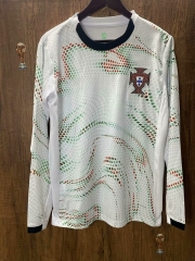 （s-4xl）2025-26 Portugal Away White LS Thailand Soccer Jersey AAA-9409