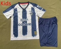 25-26 Monterrey Home Blue&White Kids/Youth Soccer Uniform-912