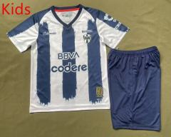 25-26 Monterrey Home Blue&White Kids/Youth Soccer Uniform-912