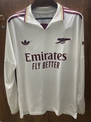 25-26 Arsenal 2nd Away White LS Thailand Soccer Jersey AAA