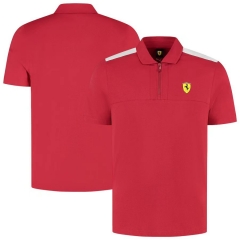 （s-5xl）2025 Ferrary Red  Formula One Racing T-shirt (With collar)