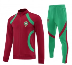 2025-26 Morocco Red&Green Thailand Soccer Jacket Uniform