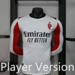 Player  Version 25-26  AC Milan  Away White LS Thailand Soccer Jersey AAA-888