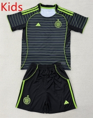 2025-26 Celtic Away Black Kids/Youth Soccer Uniform-AY