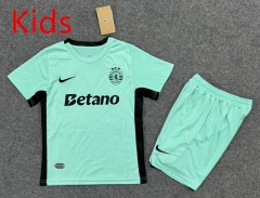 25-26 Sporting Lisbon Clube de Portugal 3rd Away Green Kid/Youth Soccer Uniform-6748