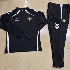 25-26 Real Betis Black Thailand Soccer Tracksuit-411