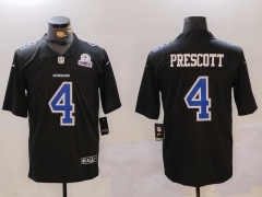 NFL Fashion Dallas Cowboys Black #4 Jersey(Logo 2)-0840