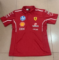（s-5xl）2025 Ferrary Red  Formula One Racing Suit(With collar)