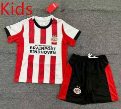 25-26 PSV Eindhoven Home White&Red Kids/Youth Soccer Uniform-4247