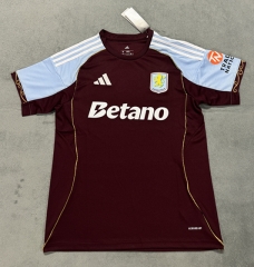(S-4XL) 2025-26 Aston Villa Home Red&Blue Thailand Soccer Jersey AAA-4506