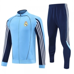 Retro version  Manchester City Light Blue Thailand Soccer Jacket Uniform-4627