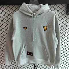 2025-26 Manchester United Grey Thailand Soccer Tracksuit With Hat-4563