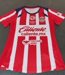 2025-26 Deportivo Guadalajara Home Red&White Thailand Women Soccer Jersey AAA-4442
