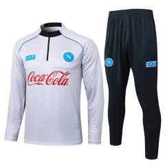 25-26 Napoli Inkjet Light Grey Thailand Soccer Tracksuit -815
