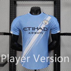 Player Version 2025-26 Manchester City Home Blue Thailand Soccer Jersey AAA-888