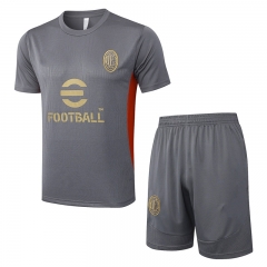2024-25 AC Milan Grey Thailand Short-sleeved Tracksuit-815