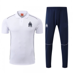 2025-26 Olympique de Marseille White Thailand Polo Uniform-4627
