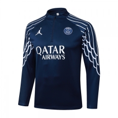 2025-26 Jordan Paris SG Royal Blue Thailand Soccer Tracksuit Top -815