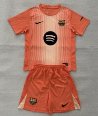 2025-2026 Barcelona Goalkeeper Orange Soccer Uniform-AY