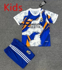 2025-2026 Special Edition Real Madrid Blue Kids/Youth Soccer Uniform-4247