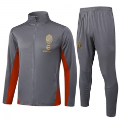 2024-25 AC Milan Grey Thailand Soccer Jacket Uniform-815