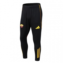 2025-26 Roma Black Thailand  Soccer Tracksuit Pants-9926