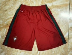 Retro version 2016  Portugal Home Red Thailand Soccer Shorts-7209