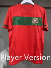 (S-3XL) Player Version 2010  Portugal Home Red Thailand Soccer Jersey AAA-4563