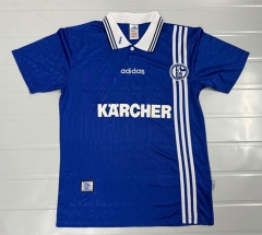 Retro Version 96-97 FC Schalke Home Blue Thailand Soccer Jersey AAA-503