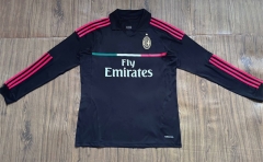 Retro Version 11-12 AC Milan Away& Black LS Thailand Soccer Jersey AAA-6157