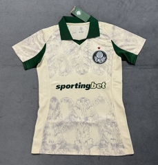 2025-26 SE Palmeiras 2nd Away Yellow Women Thailand Soccer Jersey AAA-4506