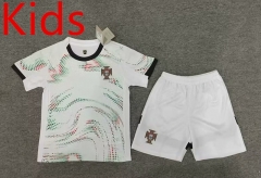 2025-26 Portugal Away White Kids/Youth Soccer Uniform-8975