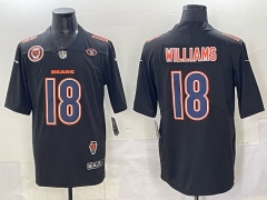 NFL Fashion Chicago Bears Black #18 Jersey-0840