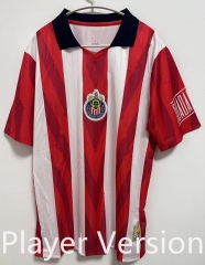 （s-4xl）Retro Version 2025-26 Deportivo Guadalajara Home Red&White Thailand Soccer Jersey AAA-912