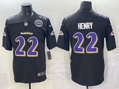NFL Fashion Baltimore Ravens Black#22 Jersey(Logo2)-0840