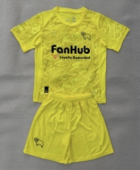 2025-26 Derby County Goalkeeper Yellow Soccer Uniform-AY