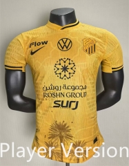 Player Version 25-26 Al Ittihad Saudi 2nd Away Yellow Thailand Soccer Jersey AAA-6352