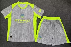 2025-26 Manchester City 2nd Away Light Grey Soccer Uniform-718