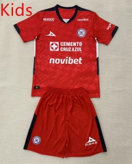 2025-26 Cruz Azul Goalkeeper Red Kid/Youth Soccer Uniform-AY