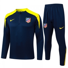 25-26 Atletico Madrid Royal Blue Thailand Soccer Tracksuit-815