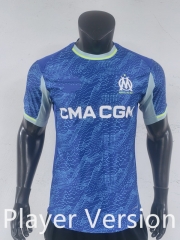 Player Version 25-26 Olympique de Marseille 2nd Away Blue Thailand Sccer Jersey AAA-0871