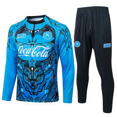 25-26 Napoli Inkjet Blue Thailand Soccer Tracksuit -815