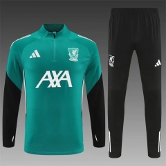2025-26 Liverpool Green  Thailand Soccer Tracksuit Uniform