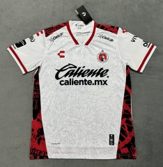 （S-4XL) 2025-26 Club Tijuana Away White Thailand Soccer Jersey AAA-4506