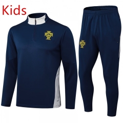 2025-26 Portugal Royal Blue Kids/Youth Soccer Tracksuit-411