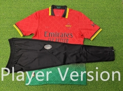 Player Version 2025-26 AC Milan Green&Red Short-Sleeve Thailand Soccer Tracksuit-9926